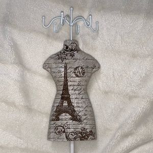 12 inch high Paris themed jewelry stand.